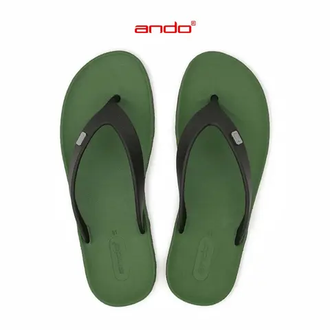 Foto produk Ando Official Sandal Jepit Viral Pria Dewasa - Army/Hitam, kategori Sepatu Rominsy Jeans