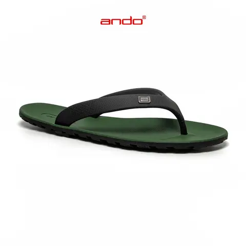 Ando Official Sandal Jepit Viral Pria Dewasa - Army/Hitam foto 3