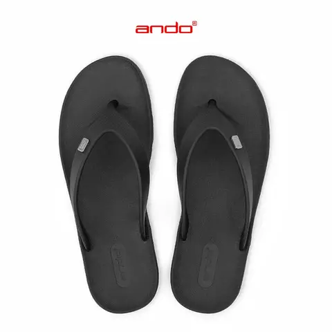 Foto produk Ando Official Sandal Jepit Viral Pria Dewasa - Hitam/Hitam, kategori Sepatu Rominsy Jeans