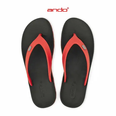 Foto produk Ando Official Sandal Jepit Viral Pria Dewasa - Hitam/Merah 100% Original, kategori Sepatu Rominsy Jeans