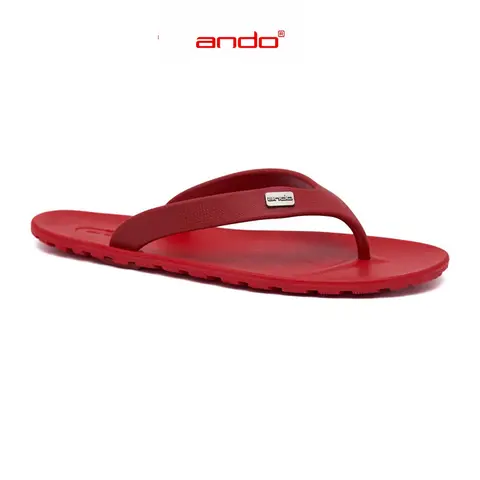 Ando Official Sandal Jepit Viral Pria Dewasa - Merah/Merah 100% Original foto 2