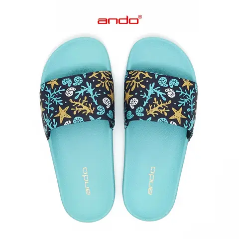 Foto produk Ando Sandal Selop Coral Wanita Dewasa - Biru 100% Original Termurah, kategori Sepatu Rominsy Jeans