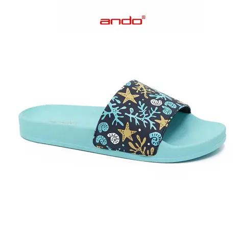 Ando Sandal Selop Coral Wanita Dewasa - Biru 100% Original Termurah foto 2