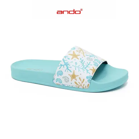 Ando Sandal Selop Coral Wanita Dewasa - Putih 100% Original Termurah foto 2