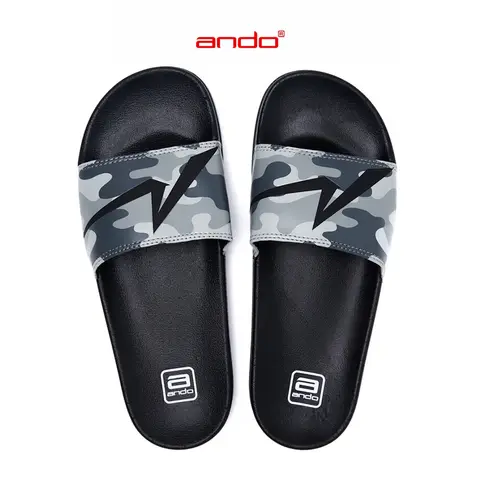 Foto produk Ando Sandal Selop Crank Pria Dewasa - Abu/Hitam 100% Original Termurah, kategori Sepatu Rominsy Jeans