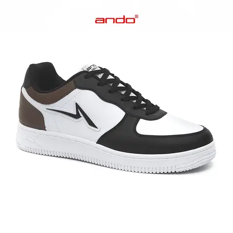 Ando Sepatu Sneakers Tricks Pria Dewasa - Putih/Hitam/Coklat 100% Original foto 2