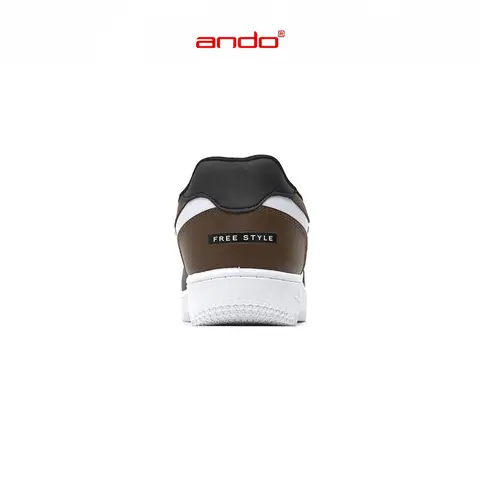 Ando Sepatu Sneakers Tricks Pria Dewasa - Putih/Hitam/Coklat 100% Original foto 3