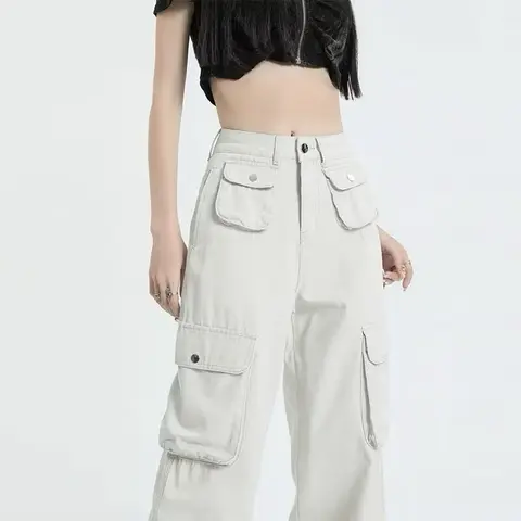Celana Cargo Wanita Highwaist Kekinian - Cargo Jeans Wanita - Celana Panjang Cargo Wanita foto 2