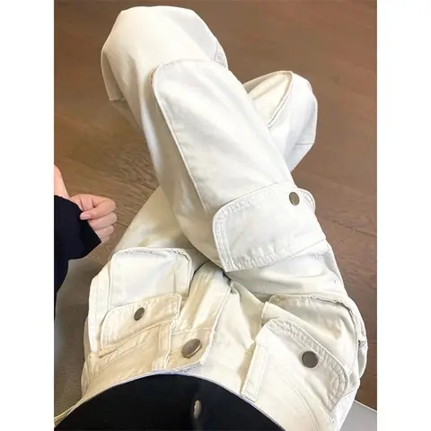 Celana Cargo Wanita Highwaist Kekinian - Cargo Jeans Wanita - Celana Panjang Cargo Wanita foto 4
