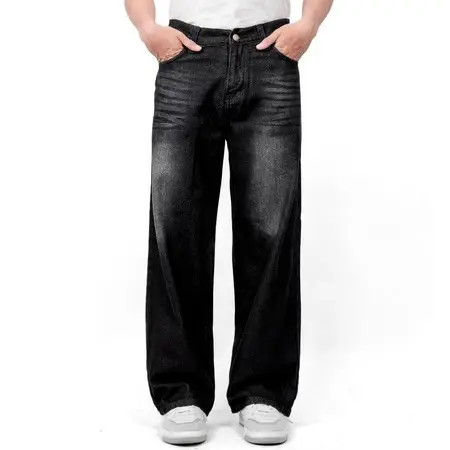 Foto produk Celana Jeans Pria Panjang Straight Pants Reguler Fit Korea Style Baggy Jeans, kategori Jeans Panjang Rominsy Jeans