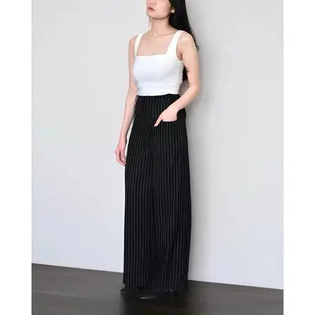 Elora Pants - Celana Kulot Wanita Highwaist Loose Pants Stripe Trouser Wanita - Celana Kantor Wanita foto 3