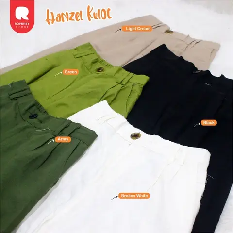Foto produk HANZEL KULOT HIGHWAIST LINEN PREMIUM, kategori Chinos Rominsy Jeans