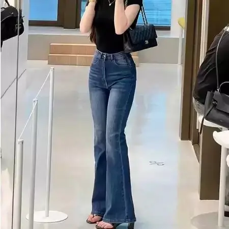 Foto produk Highwaist Cutbray Jeans Wanita Retro 114 Strechy Premium - Cutbray Jeans Wanita Kekinian Melar - Celana Jeans Wanita Korean Style, kategori Jeans Panjang Rominsy Jeans
