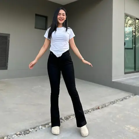 Jeans Cutbray Highwaist Wanita Celana Jeans Wanita Celana Cutbray Stretch Import Celana Jeans Highwaist foto 2