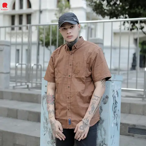 Foto produk Kemeja Polos Basic Pria Lengan Pendek Kualitas Premium, kategori Kaos Rominsy Jeans