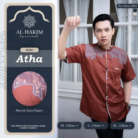 Foto produk KOKO DEWASA BAJU KOKO DEWASA LENGAN PENDEK BAJU KOKO PRIA BY AL-HAKIM, kategori Kaos Rominsy Jeans