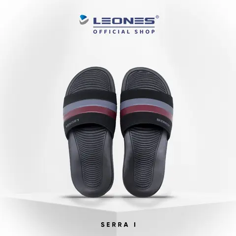 Leones Sandal Slide Serra I Maroon 100% Original foto 2