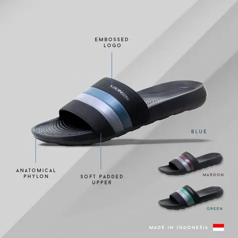 Leones Sandal Slide Serra I Maroon 100% Original foto 3