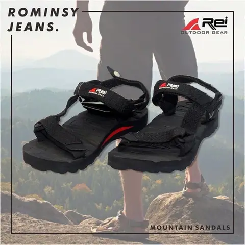REI SANDAL GUNUNG PALANG PESAGI HITAM - Tampilan 1