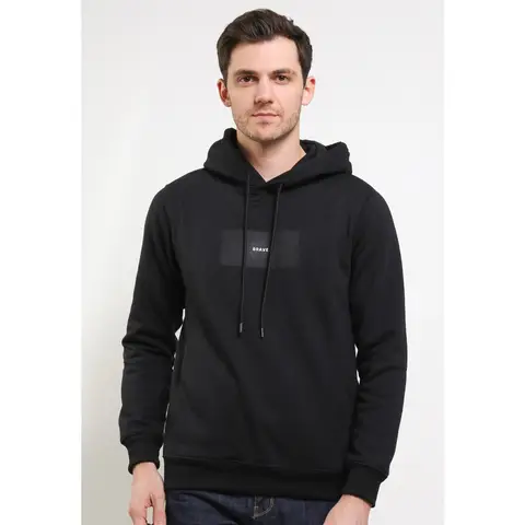 Foto produk TRIPLE Hoodie Unisex Reguler Fit (YHD 007 BLK) - Hitam 100% Original, kategori Training Rominsy Jeans