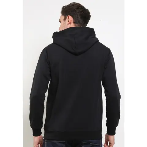 TRIPLE Hoodie Unisex Reguler Fit (YHD 007 BLK) - Hitam 100% Original foto 2