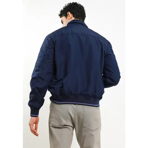 TRIPLE Jaket Bomber Parasut (JK PRS 535 06 NVY) - Navy 100% Original foto 2
