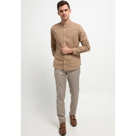 TRIPLE Kemeja Lengan Panjang Slim Fit (LS MC 448 KHY) foto 3