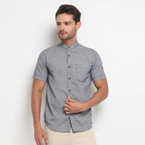 Foto produk TRIPLE Kemeja Lengan Pendek Slim Fit (SS 356 GRY) 100% Original, kategori Kaos Rominsy Jeans