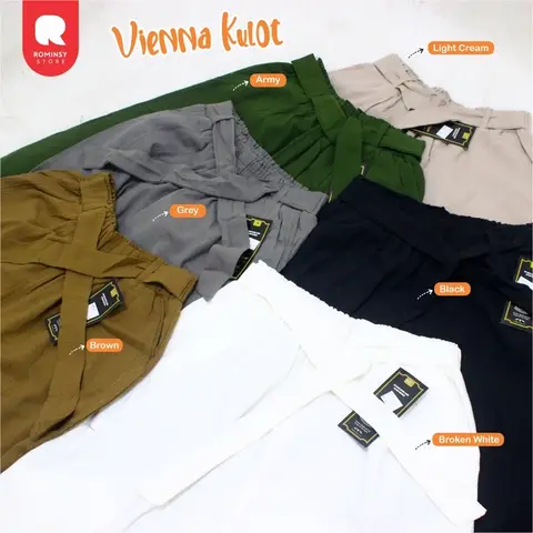 VIENNA KULOT HIGHWAIST BAHAN LINEN PREMIUM foto 2